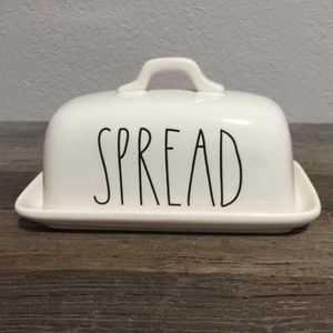 Rae Dunn Spread Butter Dish Large Letter New